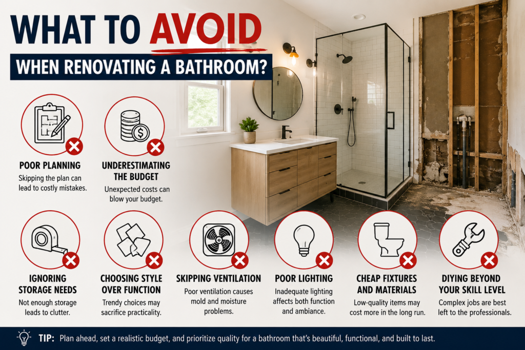 What to Avoid When Renovating a Bathroom?